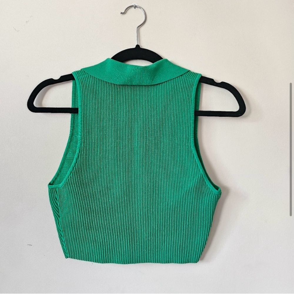Babaton Sculpt Knit Polo Top - M - Picture 4 of 5